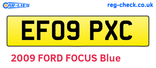 EF09PXC are the vehicle registration plates.
