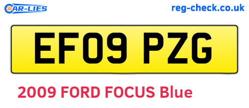 EF09PZG are the vehicle registration plates.