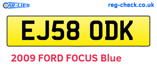 EJ58ODK are the vehicle registration plates.