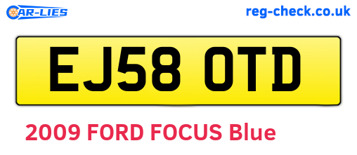 EJ58OTD are the vehicle registration plates.