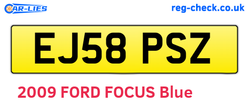 EJ58PSZ are the vehicle registration plates.