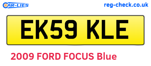 EK59KLE are the vehicle registration plates.