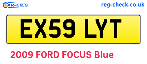 EX59LYT are the vehicle registration plates.