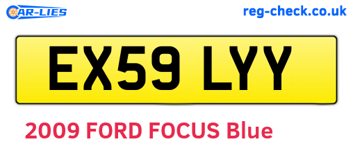 EX59LYY are the vehicle registration plates.
