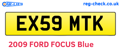 EX59MTK are the vehicle registration plates.