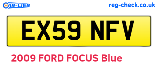 EX59NFV are the vehicle registration plates.