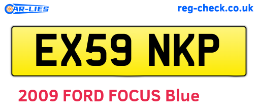 EX59NKP are the vehicle registration plates.