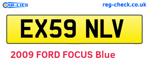 EX59NLV are the vehicle registration plates.