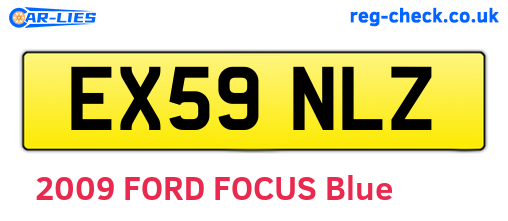 EX59NLZ are the vehicle registration plates.
