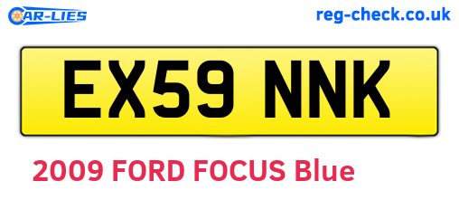 EX59NNK are the vehicle registration plates.