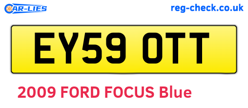 EY59OTT are the vehicle registration plates.