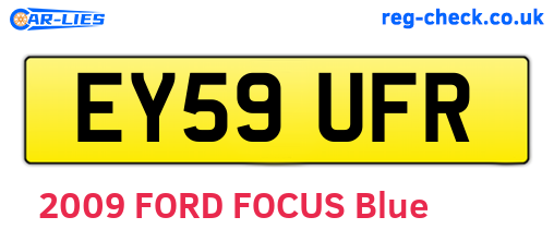 EY59UFR are the vehicle registration plates.
