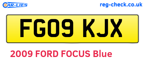 FG09KJX are the vehicle registration plates.