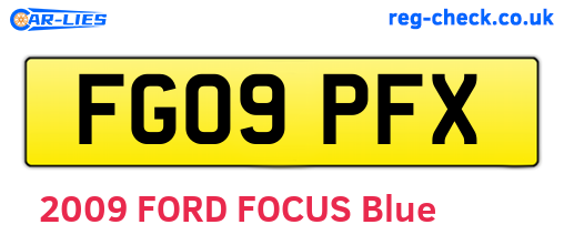 FG09PFX are the vehicle registration plates.