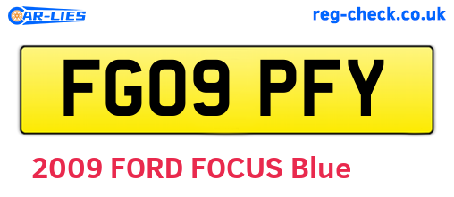 FG09PFY are the vehicle registration plates.