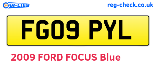 FG09PYL are the vehicle registration plates.