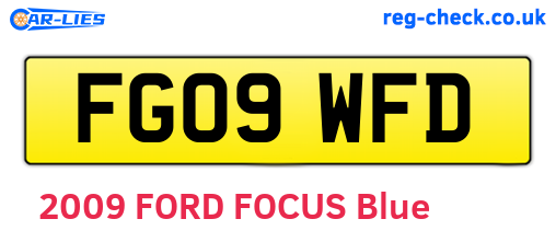 FG09WFD are the vehicle registration plates.