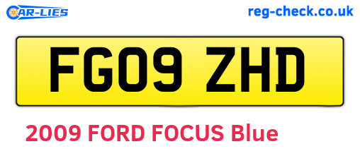 FG09ZHD are the vehicle registration plates.