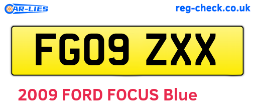 FG09ZXX are the vehicle registration plates.