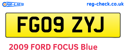 FG09ZYJ are the vehicle registration plates.