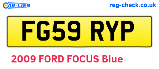 FG59RYP are the vehicle registration plates.
