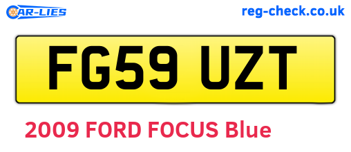 FG59UZT are the vehicle registration plates.