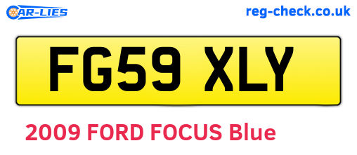 FG59XLY are the vehicle registration plates.