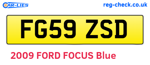 FG59ZSD are the vehicle registration plates.