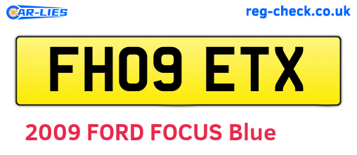 FH09ETX are the vehicle registration plates.