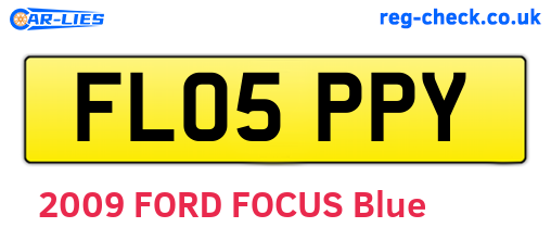 FL05PPY are the vehicle registration plates.