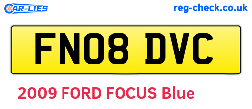 FN08DVC are the vehicle registration plates.