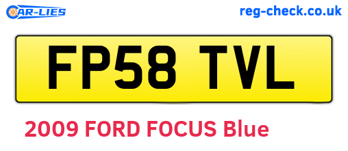 FP58TVL are the vehicle registration plates.
