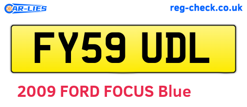 FY59UDL are the vehicle registration plates.
