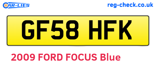 GF58HFK are the vehicle registration plates.