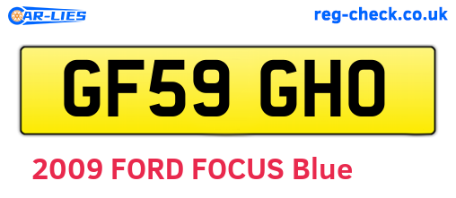 GF59GHO are the vehicle registration plates.