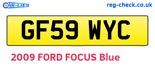 GF59WYC are the vehicle registration plates.