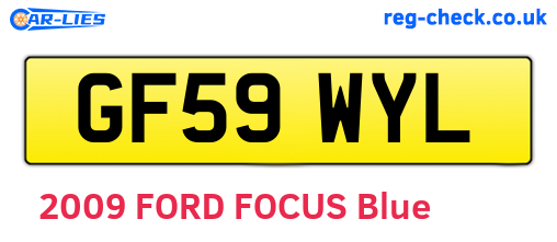 GF59WYL are the vehicle registration plates.