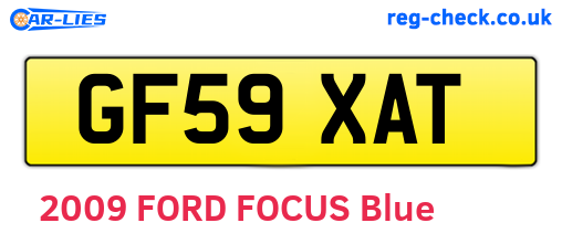 GF59XAT are the vehicle registration plates.