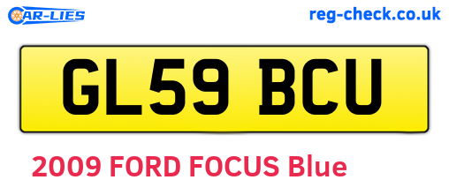 GL59BCU are the vehicle registration plates.