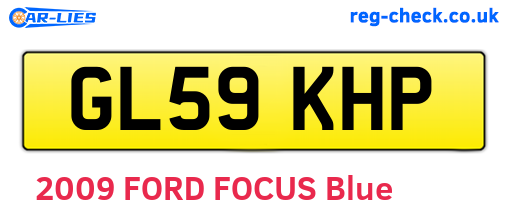 GL59KHP are the vehicle registration plates.