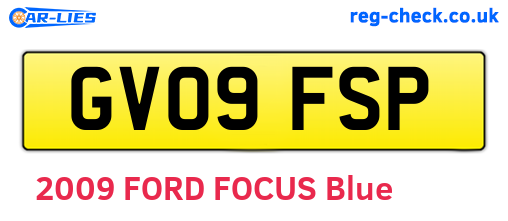 GV09FSP are the vehicle registration plates.
