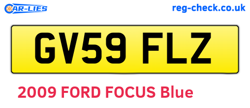 GV59FLZ are the vehicle registration plates.