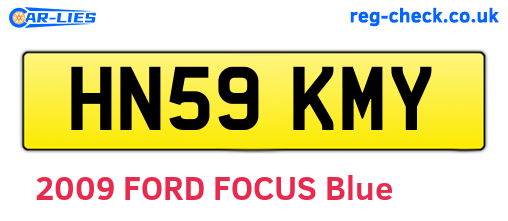 HN59KMY are the vehicle registration plates.