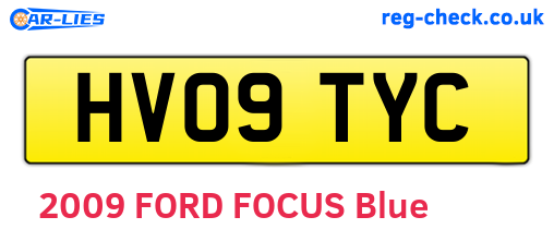 HV09TYC are the vehicle registration plates.