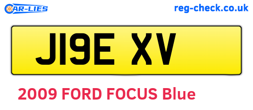 J19EXV are the vehicle registration plates.