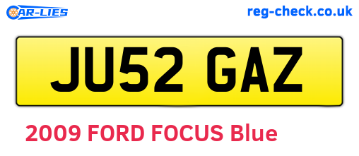 JU52GAZ are the vehicle registration plates.