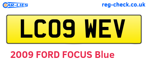 LC09WEV are the vehicle registration plates.