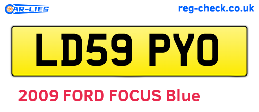 LD59PYO are the vehicle registration plates.