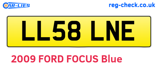 LL58LNE are the vehicle registration plates.