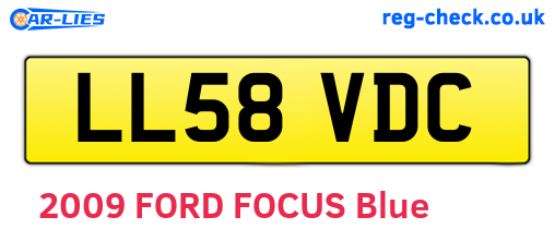 LL58VDC are the vehicle registration plates.